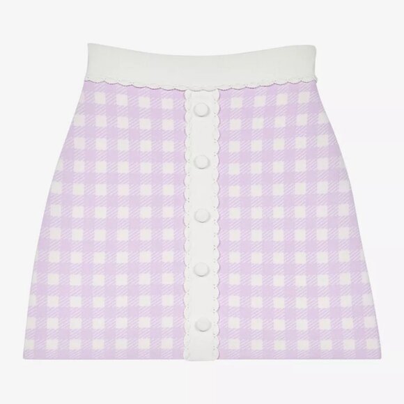 Maje Jimmy Gingham Check Mini Skirt ASO Belly The Summer I Turned Pretty - Picture 6 of 12